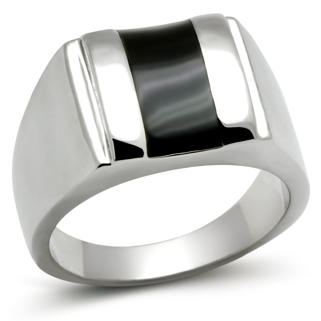 Men Stainless Steel Epoxy Rings TK326