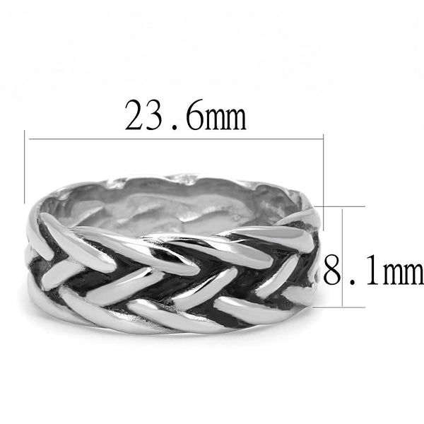 Men Stainless Steel Epoxy Rings TK3280