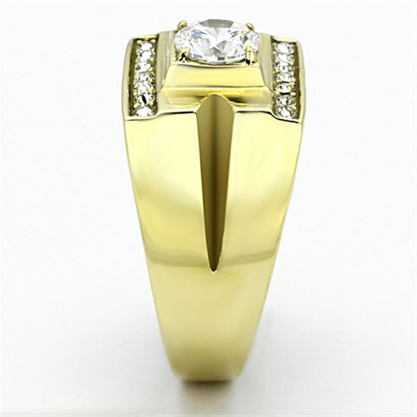 Men Stainless Steel Cubic Zirconia Rings TK777